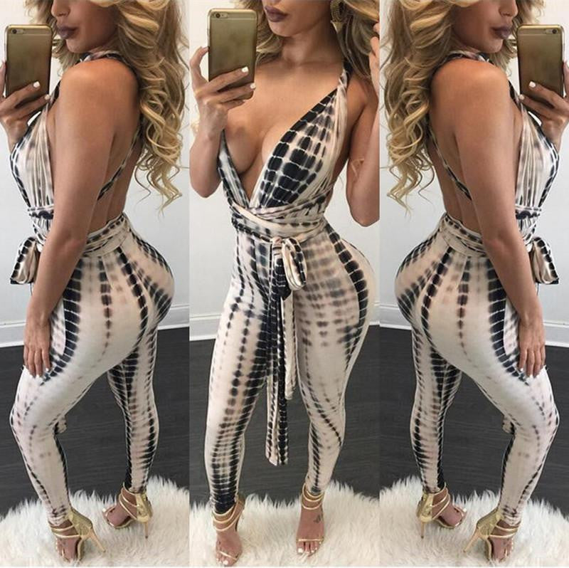 Sleeveless Rompers Womens Jumpsuit Printed Bodycon Jumpsuit Plus Size Bandage Jumpsuits And Rompers Bodysuit for Women