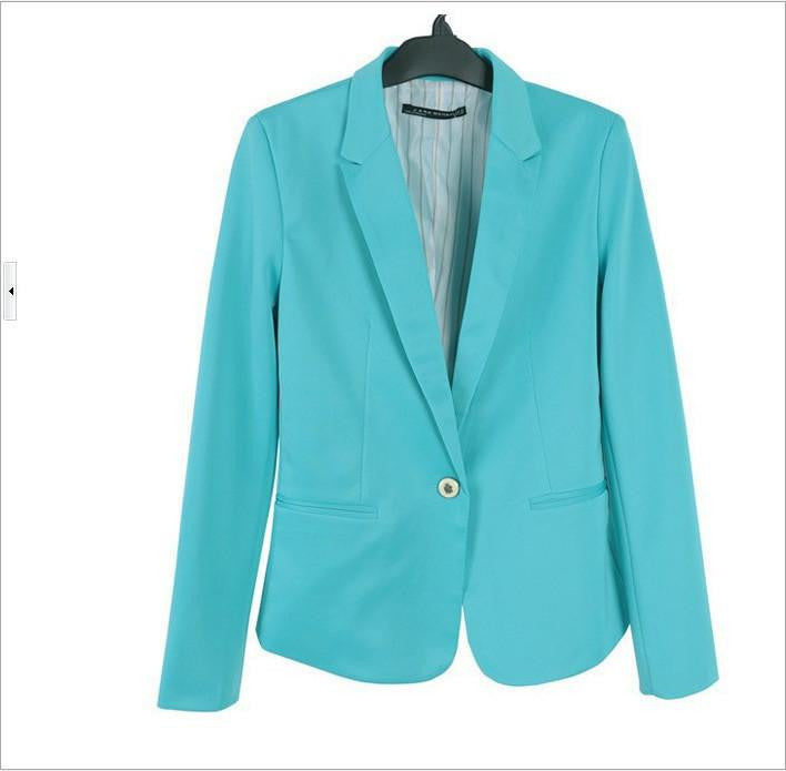 Women Suit Blazer Foldable Brand Jacket Made Of Cotton & Spandex With Lining Vogue Candy Colors Blazers A7995