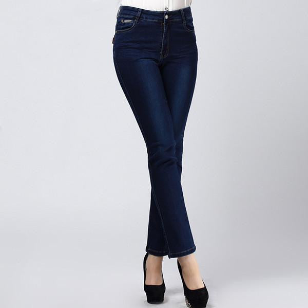 Women Jeans Large Size High Waist Autumn Blue Elastic Long Skinny Slim Jeans Trousers For Women