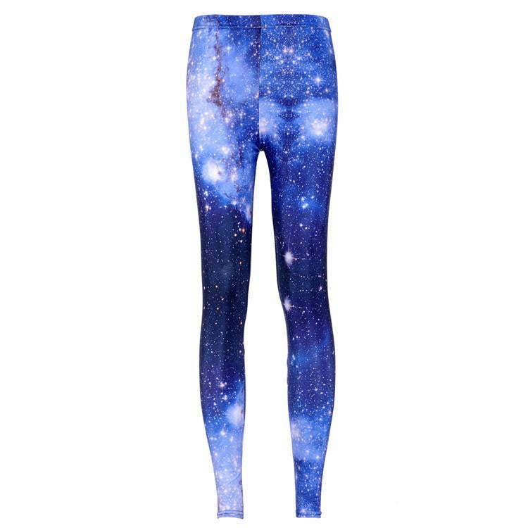 Women Colorful Universe Leggings Galaxy Space Print Leggings Pants Elasticity Fashion Quickly Drying Capris