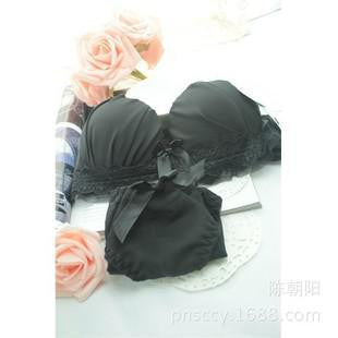 Style Cute Girls Underwear Bra Suit Female Push Up Thick Small Chest Cotton Lace Bra Set