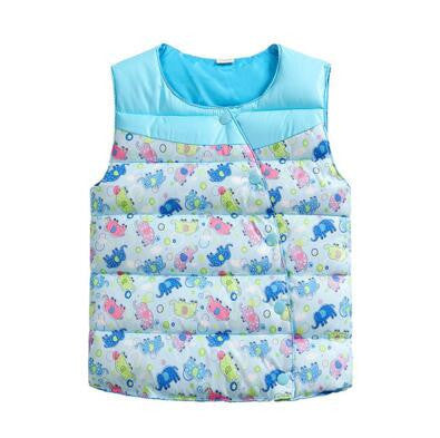 Online discount shop Australia - High Quality Children's Jackets Sweet Floral Down Cotton Warm Girls Vest Kids Waistcoat Baby Girl Clothes 2-7