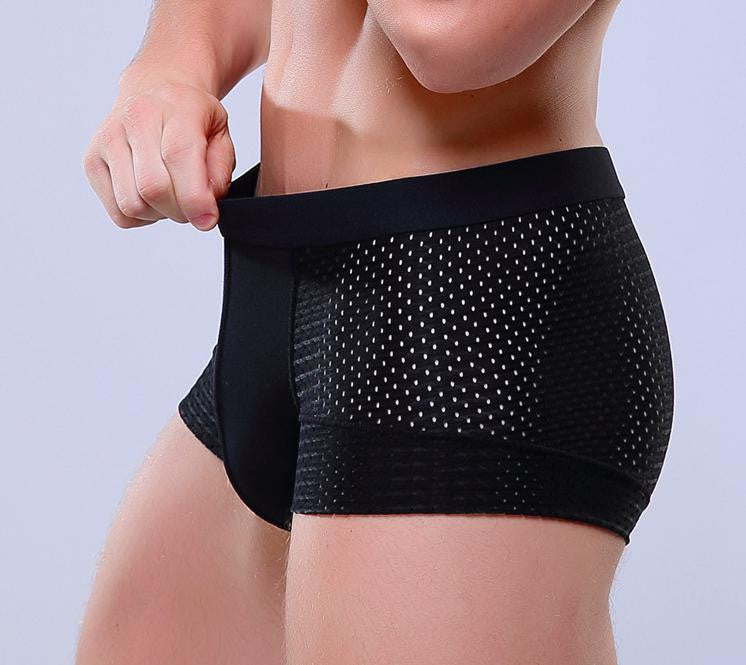 Online discount shop Australia - Breathable Mesh Silk Men's Boxer Four Corner Underwear New Underwear Men Cotton Mens Bodysuit Underwear