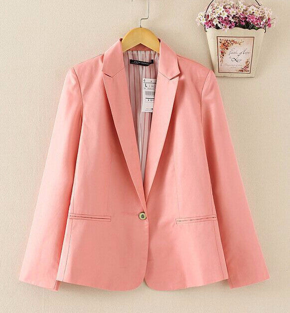 blazer women suit blazer foldable brand jacket made of cotton spandex with lining Vogue refresh blazers