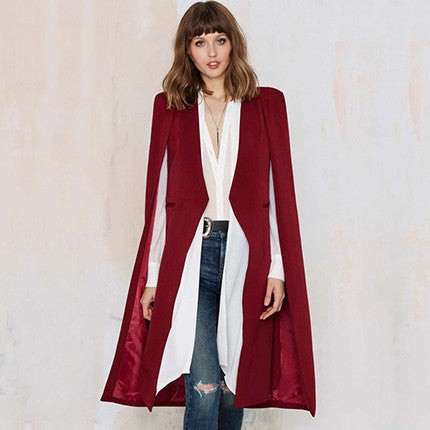 Online discount shop Australia - Fashion Women 3 Colors Open Stitch Cloak Trench Coats Outwears Poncho Coat