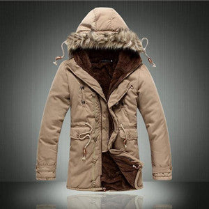 Online discount shop Australia - Men Coat Men's Solid Causal Long Warm Coat Male Fashion Hooded Wear Thick Coat MWM060