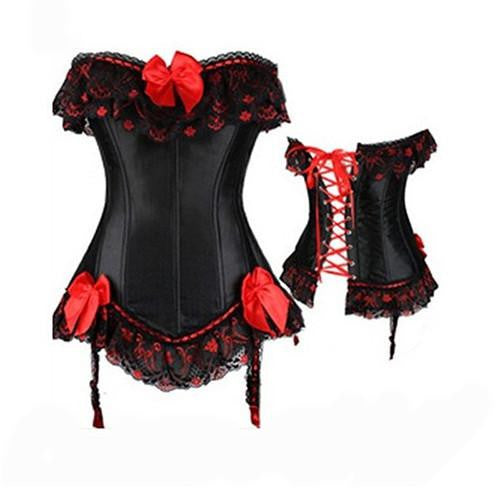 X Women steampunk clothing gothic Plus Size Corsets Lace Up boned Bustier Waist Cincher Body shaper corselet S-6XL