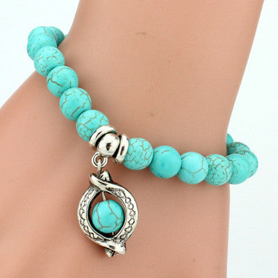 Online discount shop Australia - Love vintage charm bracelet Bohemian turquoise bracelets & bangles pendants bracelets for women men jewelry