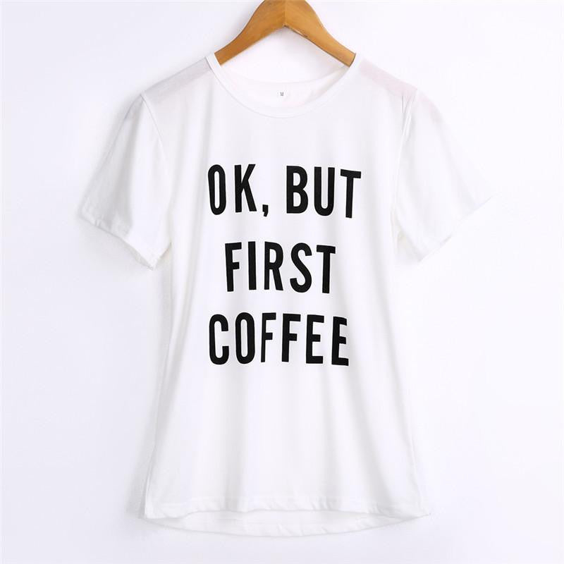 Women tshirt Street Fashion Slim Basic t shirt Women Letter Print Casual Slim Women TopsPlus Size