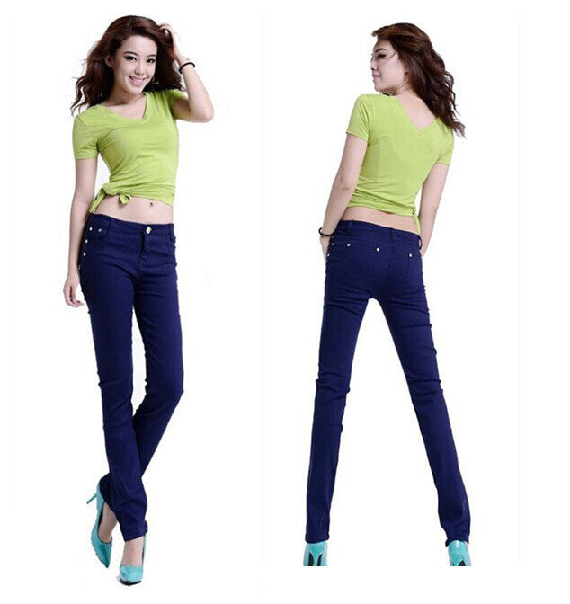 Online discount shop Australia - Jeans Woman Skinny Full Length Pencil Pants Women Denim Jeans 20 Colors FJ02