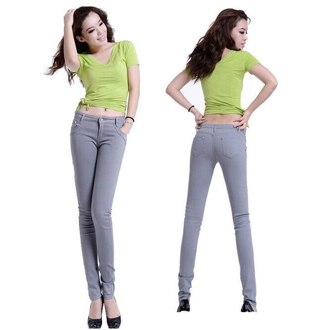 Online discount shop Australia - Jeans Woman Skinny Full Length Pencil Pants Women Denim Jeans 20 Colors FJ02