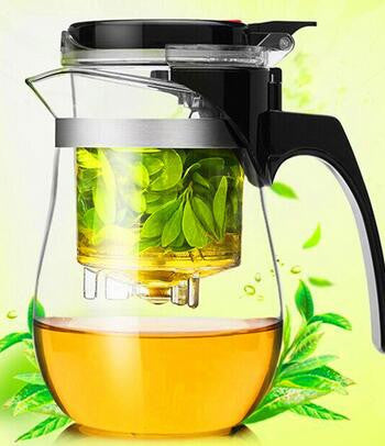 Online discount shop Australia - 500ml Heat Resistant Glass Tea Pot Flower Tea Set kettle Coffee Teapot Convenient Office Teaset 1pcs,kung fu set.