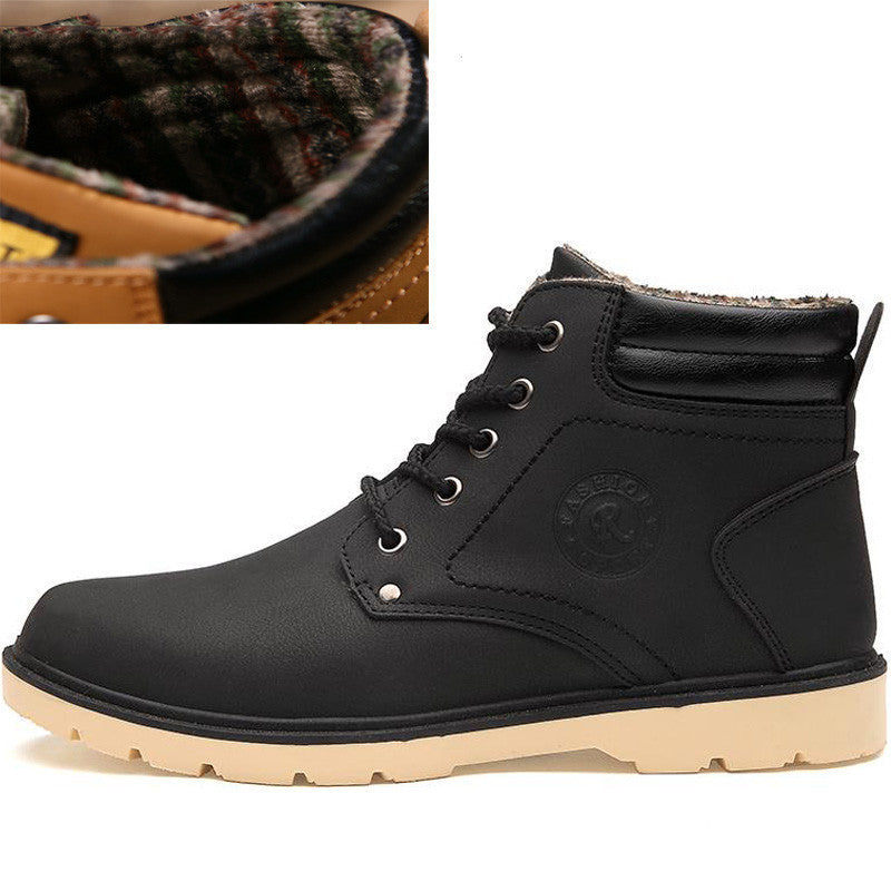 Online discount shop Australia - Keep Warm Men Boots High Quality pu Leather Casual Boots Working Fahsion Boots Essential Shoes