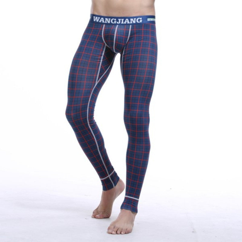 Online discount shop Australia - Men Cotton Printing Thermal Underwear Bottom Warm Long Johns Leggings Pants