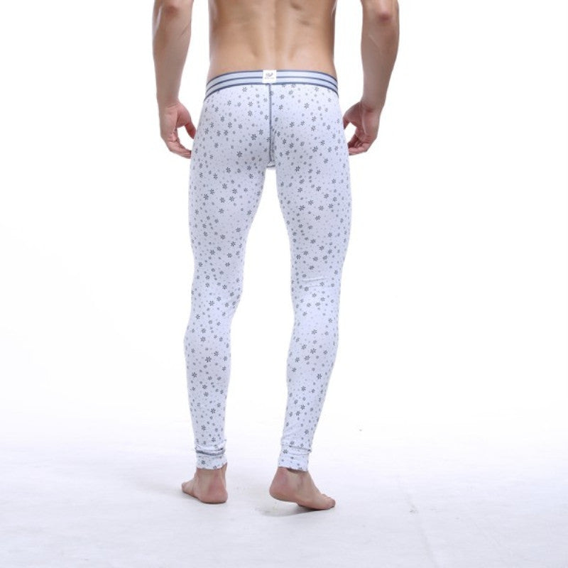 Online discount shop Australia - Men Cotton Printing Thermal Underwear Bottom Warm Long Johns Leggings Pants