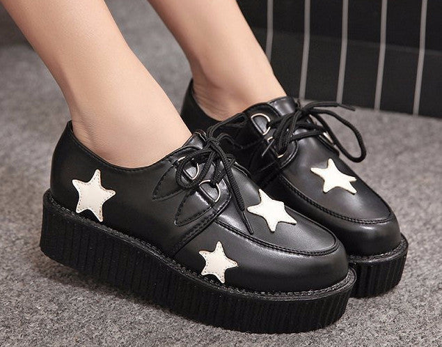 Online discount shop Australia - Creepers Shoes Woman zapatos mujer hot Casual Vintage plus size creepers platform shoes women Flats Shoes Women Size 35-41