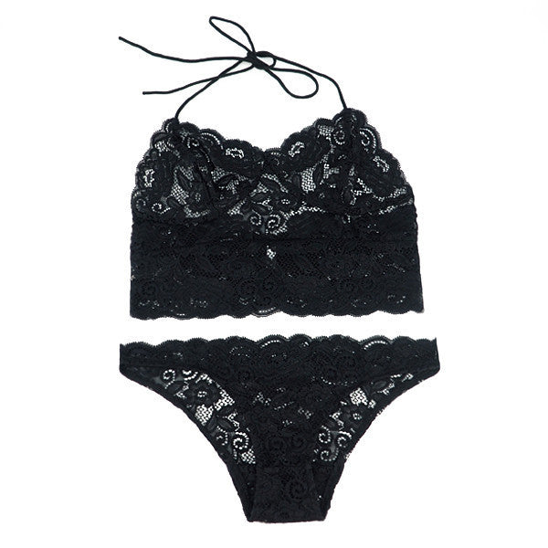 Online discount shop Australia - French high-end brand sexy T-pants romantic temptation lace bra set young women underwear set lade bra and panty set