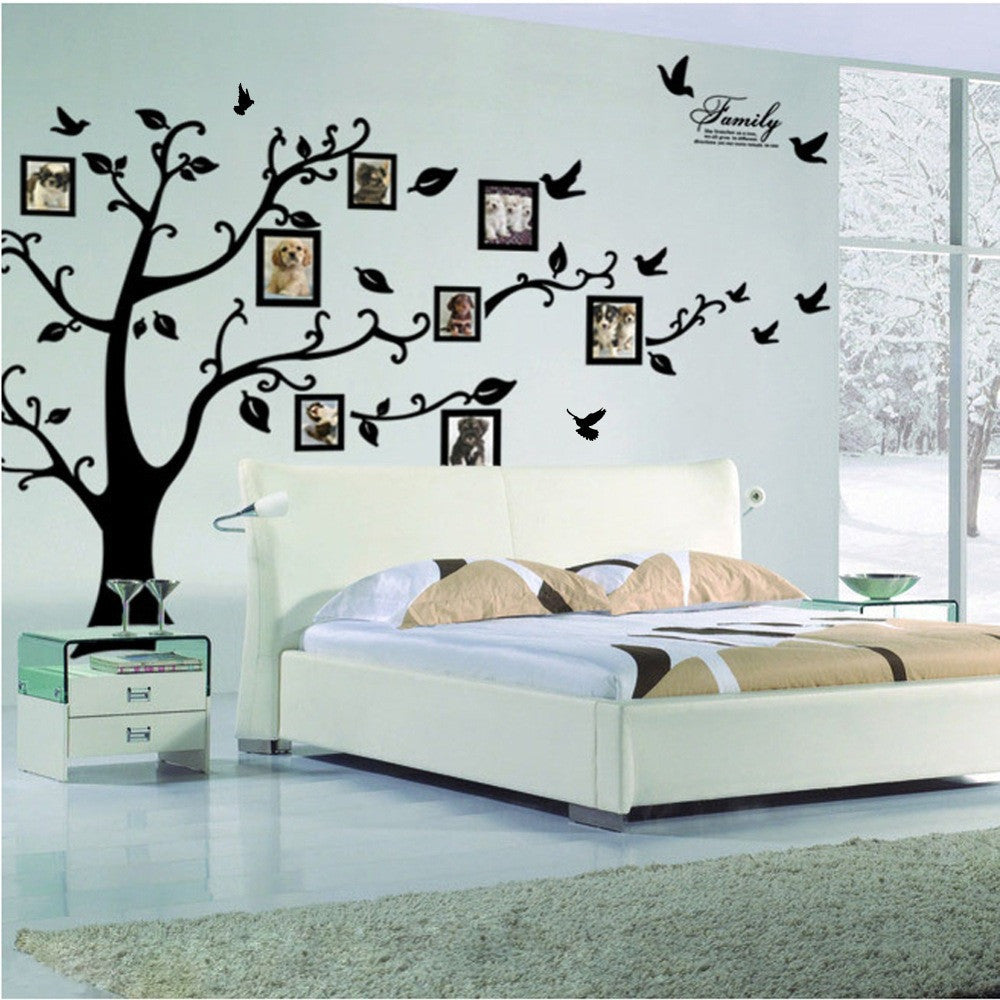 Online discount shop Australia - Black 3D DIY Photo Tree PVC Wall Decals/Adhesive Family Wall Stickers Mural Art Home Decor