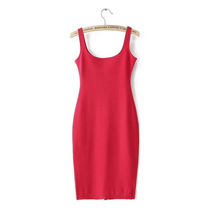 Online discount shop Australia - 7 Colour Women Simple Casual Dress Simple Brand Designer Sleeveless American Apparel Summer Style dresses Tango Vestidos Z1066