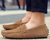 Style Soft Moccasins Men Loafers High Genuine Leather Shoes Men Flats Gommino Driving Shoes