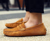 Style Soft Moccasins Men Loafers High Genuine Leather Shoes Men Flats Gommino Driving Shoes