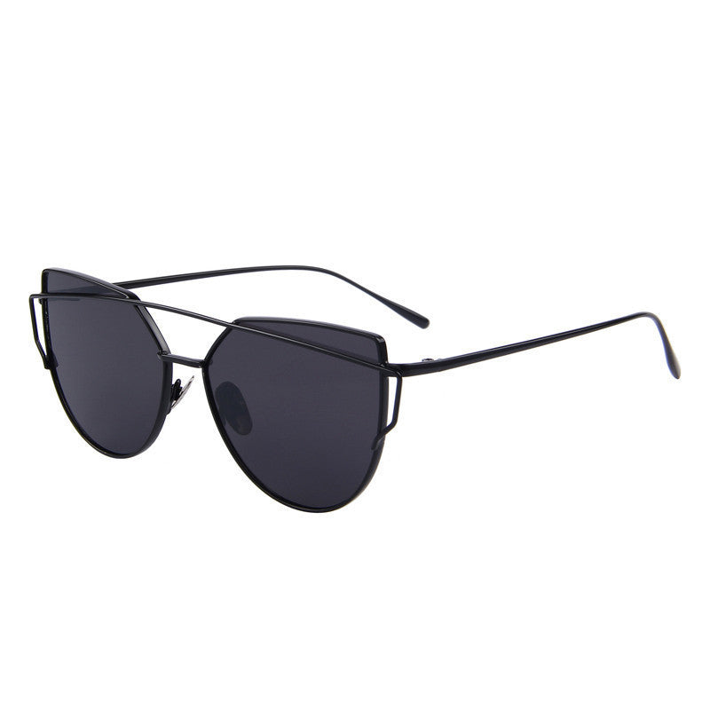 Online discount shop Australia - Fashion Women Cat Eye Sunglasses Classic Brand Designer Twin-Beams Sunglasses Coating Mirror Flat Panel Lens S'7882