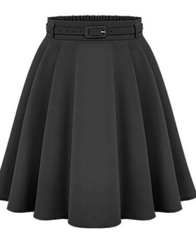 Women's Casual Medium Knee-length Skirts Retro Stylish Female High Waist Ball Gown Skirts Vintage Women Long Skirt