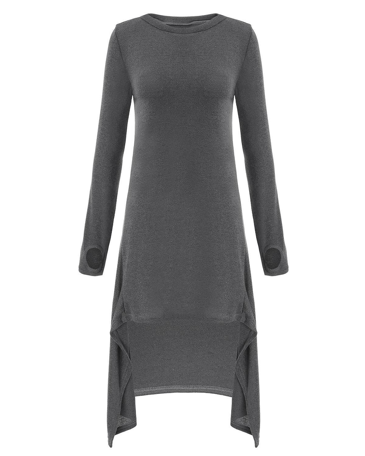 Online discount shop Australia - New Autumn Winter Women Dress Long Sleeve Knitted Sweater Dresses Fashion Irregular Hem Maxi Dress Plus Size S-3XL Vestidos