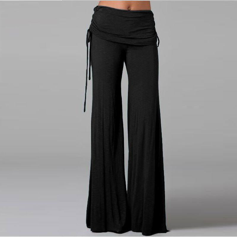 Women Wide Leg Pants High Waist Flare Dance Pants Trousers For Women Pantalones Mujer Pantskirt Loose Long Harem Danling Pants