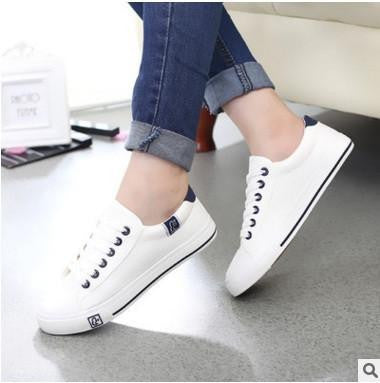 Women fashion all size casual canvas shoes lady leisure star printed flat shoes