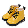 Children Shoes PU Leather Waterproof Martin Boots Kids Snow Boots Brand Girls Boys Rubber Boots Fashion Sneakers