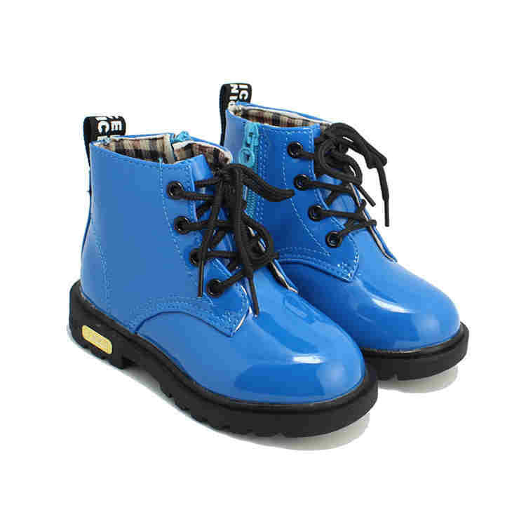 Children Shoes PU Leather Waterproof Martin Boots Kids Snow Boots Brand Girls Boys Rubber Boots Fashion Sneakers