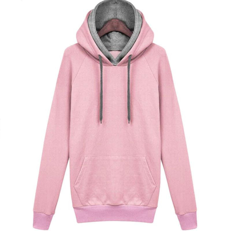 Women Sweatshirt Casual Double Hoodies Long Sleeve Female Pullover Loose Tops Sweatshirts Women's Clothings