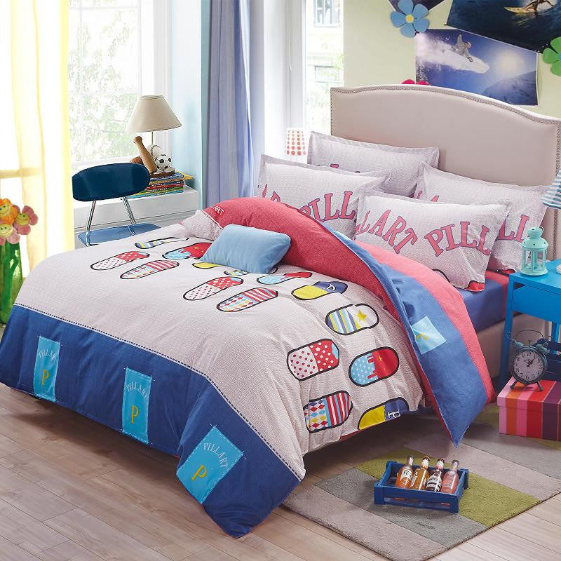 Online discount shop Australia - 4pcs Bedding Set Soft Polyester Bed Linen Duvet Cover Pillowcases Bed Sheet Sets Home Textile Queen Full Coverlets