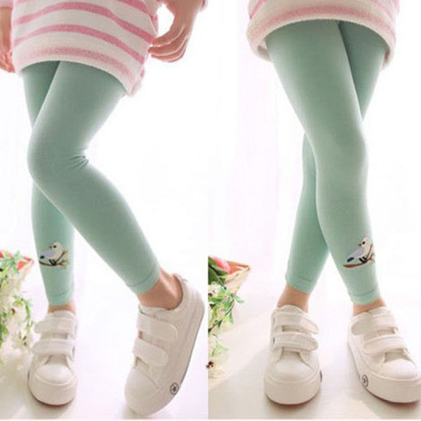 Online discount shop Australia - Fashion Toddler Baby Girl Cotton Embroidery Pants Stretch Leggings Trousers