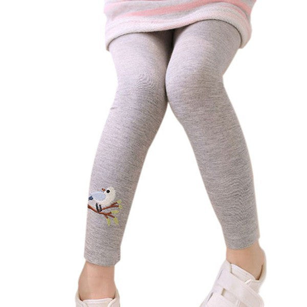 Online discount shop Australia - Fashion Toddler Baby Girl Cotton Embroidery Pants Stretch Leggings Trousers