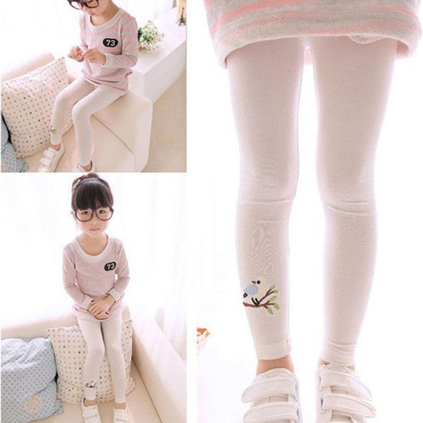 Online discount shop Australia - Fashion Toddler Baby Girl Cotton Embroidery Pants Stretch Leggings Trousers