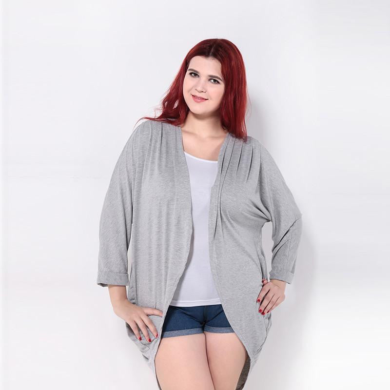 Online discount shop Australia - Kissmilk Plus Size Women Loose Big Size Kimono Cardigan Blouse 3XL 4XL 5XL 6XL