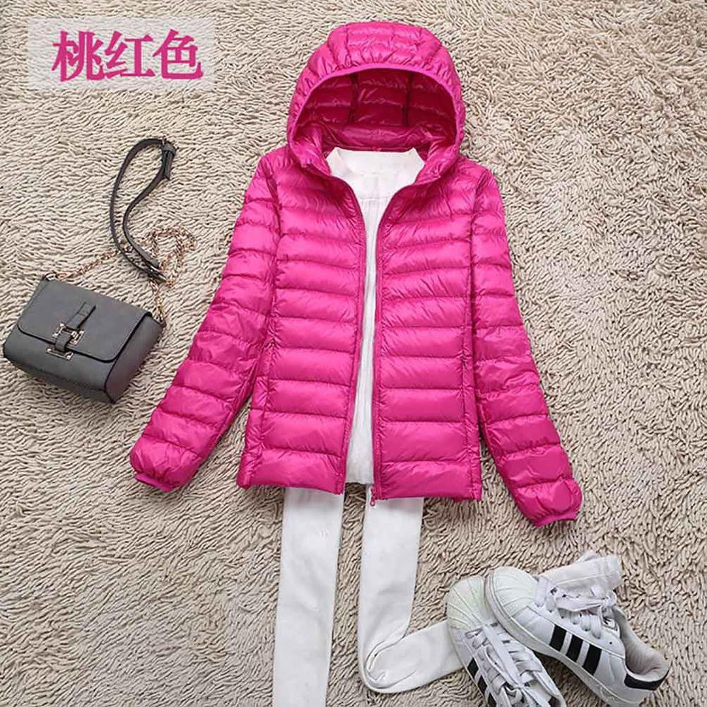 Teogo Brand Women Ultra Light Down 90% White Duck Down Jacket Coat ladies' Hooded Down Parkas 18 colors