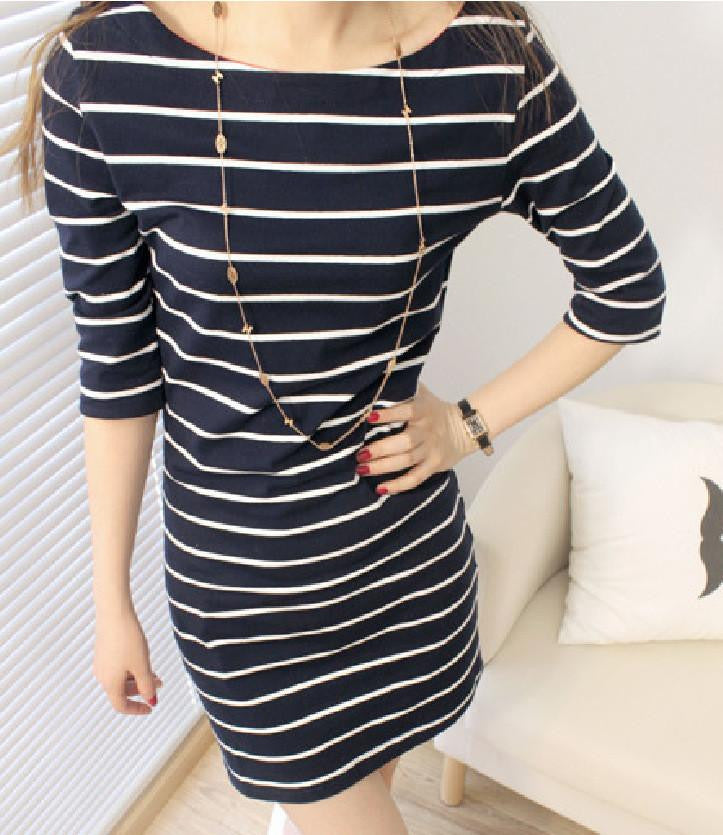 shirt women korean fashion clothing vetement tops striped long o-neck blouses