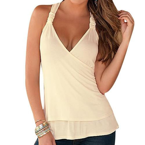 Online discount shop Australia - New  Women Ladies Sexy Deep V Neck Backless Lace Crochet Halter Tank Tops Fitness Slim Blouse Vest Shirts Z1