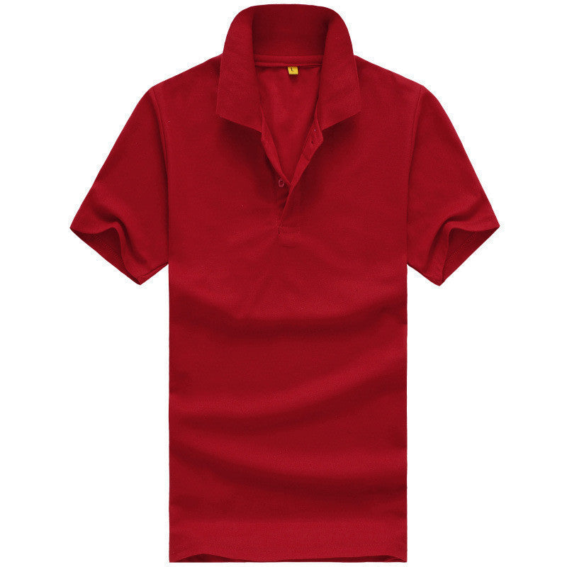 Online discount shop Australia - Men solid polo shirt Clothing short Tees for style casual tops YL03
