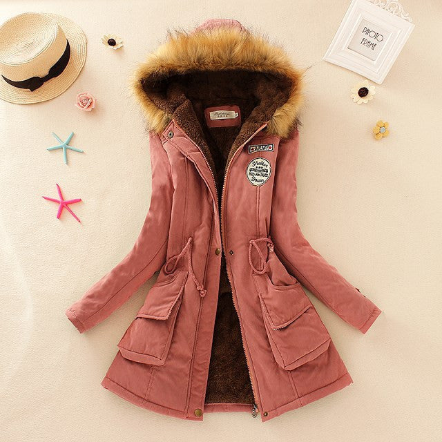 Online discount shop Australia - Jacket Women New  Womens Parka Casual Outwear Military Hooded Coat Fur Coats Woman Clothes A77