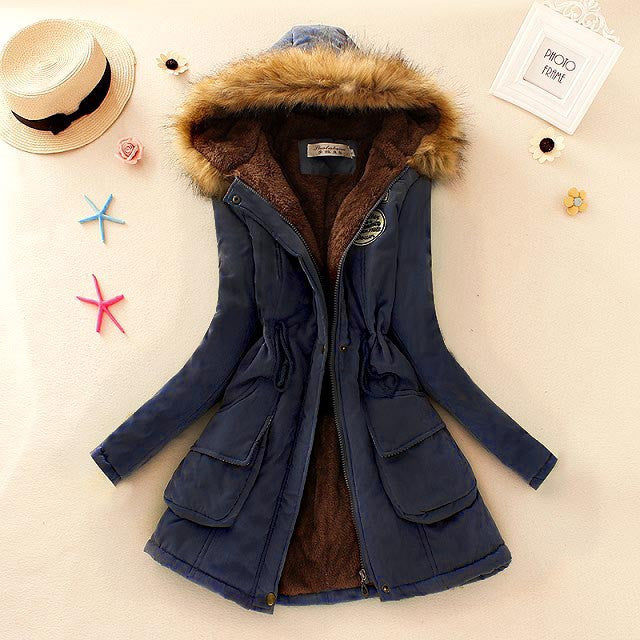 Online discount shop Australia - Jacket Women New  Womens Parka Casual Outwear Military Hooded Coat Fur Coats Woman Clothes A77