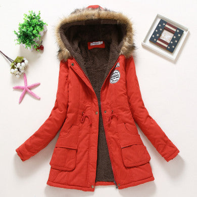 Online discount shop Australia - Coat Women New Parka Casual Outwear Military Hooded Thickening Cotton Coat  Jacket Fur Coats Women Clothes D21