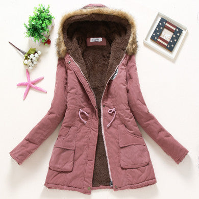 Online discount shop Australia - Coat Women New Parka Casual Outwear Military Hooded Thickening Cotton Coat  Jacket Fur Coats Women Clothes D21