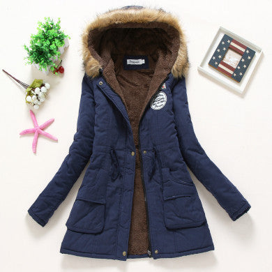 Online discount shop Australia - Coat Women New Parka Casual Outwear Military Hooded Thickening Cotton Coat  Jacket Fur Coats Women Clothes D21