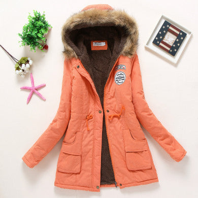 Online discount shop Australia - Coat Women New Parka Casual Outwear Military Hooded Thickening Cotton Coat  Jacket Fur Coats Women Clothes D21