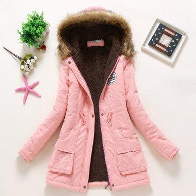 Online discount shop Australia - Coat Women New Parka Casual Outwear Military Hooded Thickening Cotton Coat  Jacket Fur Coats Women Clothes D21