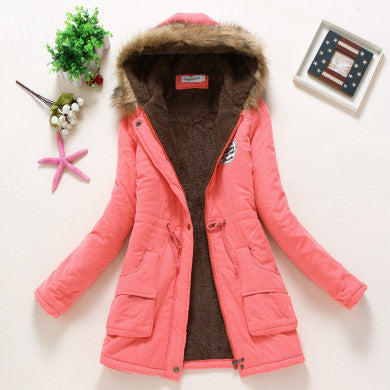 Online discount shop Australia - Coat Women New Parka Casual Outwear Military Hooded Thickening Cotton Coat  Jacket Fur Coats Women Clothes D21